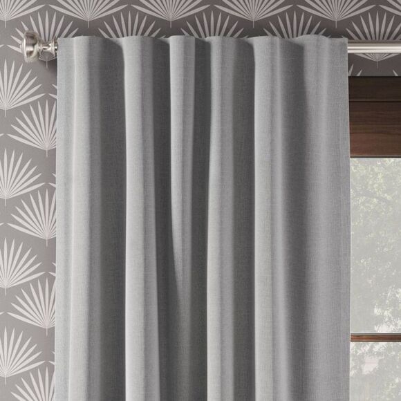 Open Box - Threshold - 2pk Aruba Blackout Curtain Panels - Threshold Gray - Picture 1 of 4
